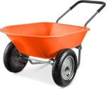 Best Choice Dual-wheel Wheelbarrow Garden Cart W/ Stand Yard Utility Orange. Fixed Price $93.00.