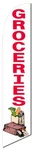 Groceries Custom Designed Advertising Swooper Banner Flag And Pole Neoplex. Fixed Price $105.95.