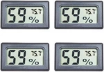 4-PACK Mini Digital Temperature Humidity Meters Gauge Indoor Black. Fixed Price $14.72.