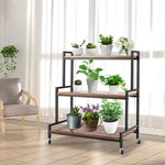 Wood Metal Shelf Flower Pot Plant Stand Rack Garden Indoor Outdoor Patio. Fixed Price $95.37.