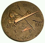 Mega Rare - 12" Round Springfield Dragonfly Metal Thermometer Clock. Fixed Price $223.95.