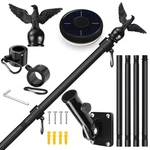 5FT Wallmount Pole Kit For 3X5 Flag, 1IN Ss, Solar Light, Adj Bracket. Fixed Price $39.93.