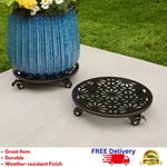 15" Heavy Duty Steel Plant Caddy 2-PACK Rolling Pot Stand W/ Locking Casters New. Fixed Price $59.99.