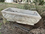 1950S Vintage French Fleur-de-lis Cement Planter ...several 2 Different Sizes. Fixed Price $200.00.