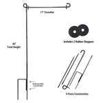 Garden Flag Pole With Rubber Stoppers. Fixed Price $19.95.