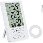 3 In 1 Thermometer Hygrometer With Clock Large Lcd Display, Digital Humidity Tem. Fixed Price $26.10.