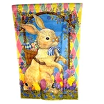 Toland Easter Bunny Yard Garden Flag With Basket & Spring Flowers Double-sided. Fixed Price $13.95.