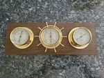 Vtg Springfield Nautical Weather Station Thermometer Barometer Hygrometer Keypap. Fixed Price $24.95.
