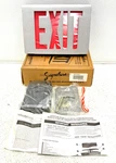 New Lithonia LES2R Die Cast Led Exit Sign Stencil Face Red Universal Mount 2FLR. Fixed Price $75.00.