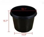 15 Gallon Plastic Garden Flower Planter Nursery Pots ( Set Of 10 ). Fixed Price $71.25.