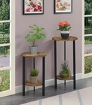 Convenience Concepts Graystone 24-INCH Plant Stand Black Wood Metal Frame. Fixed Price $59.39.
