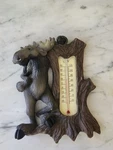 Vtg Big Sky Carvers Bear Foot Moose Thermometer Celsius Fahrenheit Wall Hanging. Fixed Price $38.00.