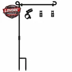 Hoosun Garden Flag Stand,premium Holder Pole Metal Black. Fixed Price $12.17.