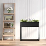 28*8*28" Elevated Planter Box Tall Rectangular Garden Stand Black. Fixed Price $78.32.