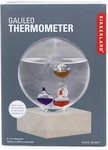 Two Kikkerland Galileo Thermometer ST84 Clear Colorful Glass Globes On Wood Base. Fixed Price $39.95.
