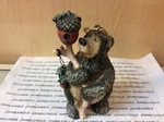 Brown Bear With Acorn Gerson Company New Tag Figurine Stands 4 Inches Tall. Fixed Price $10.91.