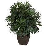 Nearly Natural Double Bamboo Palm With Decorative Planter Artificial. Fixed Price $134.39.