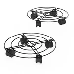Pure Garden Metal Plant Caddy-set Of 2 Round Stand On Wheels. Fixed Price $21.78.