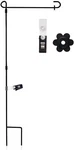 Anley Garden Flag Stand Reinforced Wrought Iron Pole Holder 37"X14". Fixed Price $15.95.