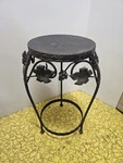 Vintage Wrought Iron Plant Stand Accent Table Garden Patio Grapevine. Fixed Price $89.99.