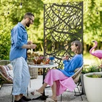Outsunny Metal Privacy Screen W/ 6.5FT Freestanding Outdoor Divider. Fixed Price $184.99.