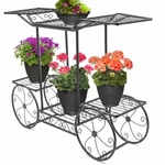 Sorbus 6-TIER Garden Cart Stand Flower Pot Plant Holder Display Rack. Fixed Price $68.99.