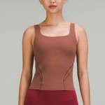 Lululemon Nulu & Mesh Back Shelf Bra Yoga Tank Top Ancient Copper Size 14. Fixed Price $33.00.