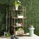 Wrought Iron Plant Flower Stand Pot Holder Rack Garden Outdoor Metal Patio Shelf. Fixed Price $167.32.