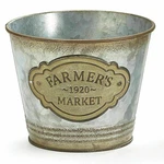 Country Farmer's Market Galvanized Rustic Tin Bucket Planter Liner Distressed. Fixed Price $15.27.