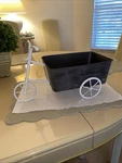 Bicycle Planter Metal Tricycle & White With Black Box 16". Fixed Price $19.80.