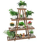 Ufine 4 Tier Wood Frame Plant Stand Shelf Indoor Outdoor. Fixed Price $89.99.