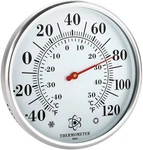 Miksus 8.5 Inch Premium Steel Thermometer Indoor Outdoor Water Resistant Decorat. Fixed Price $54.01.