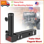 Trailer Hitch Flag Pole Mount Universal Fits Standard 2" Receiver, Black. Fixed Price $36.85.