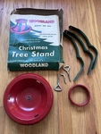 Retro Vtg Mcm Christmas Xmas Tree Plant Stand Box Woodland 395 Holiday Flower. Fixed Price $14.99.