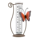 Crosse Rain Gauge Orange Butterfly Frame Freestanding 5-INCH Capacity Glass. Fixed Price $34.80.