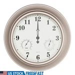 Outdoor Wall Clock Thermometer Waterproof Quartz Display Patio Pool Porch Deck. Fixed Price $66.14.