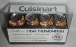 Cuisinart Set Of 4 Outdoor Rare Medium Well Done Steak Meat Thermometers CSG-603. Fixed Price $8.99.