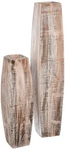 Kalalou Set Of White Washed Tall Oblong Wooden Vases, Large & Small, Brown (c.... Fixed Price $128.73.