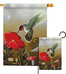 Ruby Hummingbird Birds Spring Garden House Yard Flag Banner. Fixed Price $69.95.