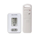 Acurite Battery-powered Indoor/outdoor Digital Thermometer With Clock, White. Fixed Price $14.99.