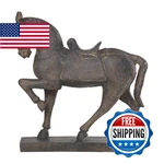 79 Polystone Horse Decorative Sculpture Prancing Home Statue Accent. Fixed Price $73.57.