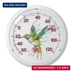 Taylor Watercolor Series Rainbow Hummingbird Indoor Outdoor Dial Thermometer, Ho. Fixed Price $29.39.