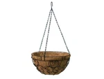 Panacea Products 14" Romantic Style Hanging Basket With Coco Liner , Black Steel. Fixed Price $57.46.