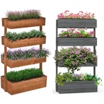 Outsunny Raised Garden Bed Wooden Stand W/ Angle Adjustable Planters. Fixed Price $79.99.