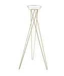 Pair 2 Arrangement Basket Retro Plant Stands Gold Metal Wire Hairpin Legs Tripod. Fixed Price $64.99.