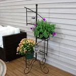 Black Iron 4-TIER Spiral Staircase Plant Stand 56 In Set Of 2 By Sunnydaze. Fixed Price $89.67.