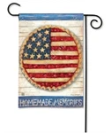 Studio Breezeart Homemade Memories Garden Flag Patriotic American 40" X 28". Fixed Price $9.00.