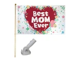 5' Wooden Flag Pole Kit W/ Nylon White Bracket 3X5 Best Mom Ever Polyester. Fixed Price $29.88.