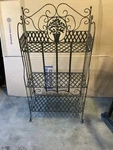 Vtg 1960'S Wrought Iron Metal Folding Bookshelf Bakers Rack Etagere, Plant Stand. Fixed Price $235.00.