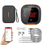 Inkbird Bluetooth Grill Meat Bbq Thermometer Probe Timer Alarm Carrying Case C/f. Fixed Price $47.99.